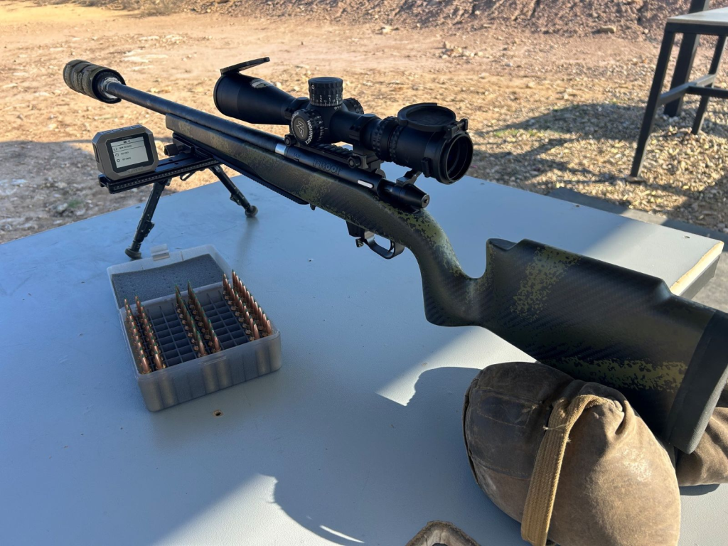 6 Creedmoor rifle during hunting load development with 116-grain Sierra Tipped MatchKing ammunition